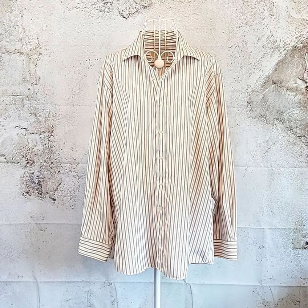 Michael Kors striped button-down dress shirt Men's Size 34/35